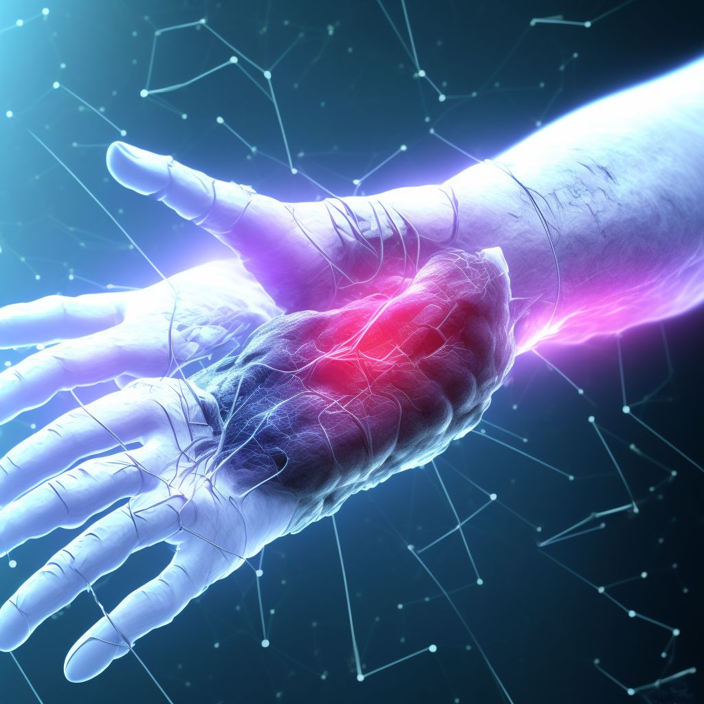 Laceration of extensor muscle, fascia and tendon of other finger at wrist and hand level, subsequent encounter digital illustration