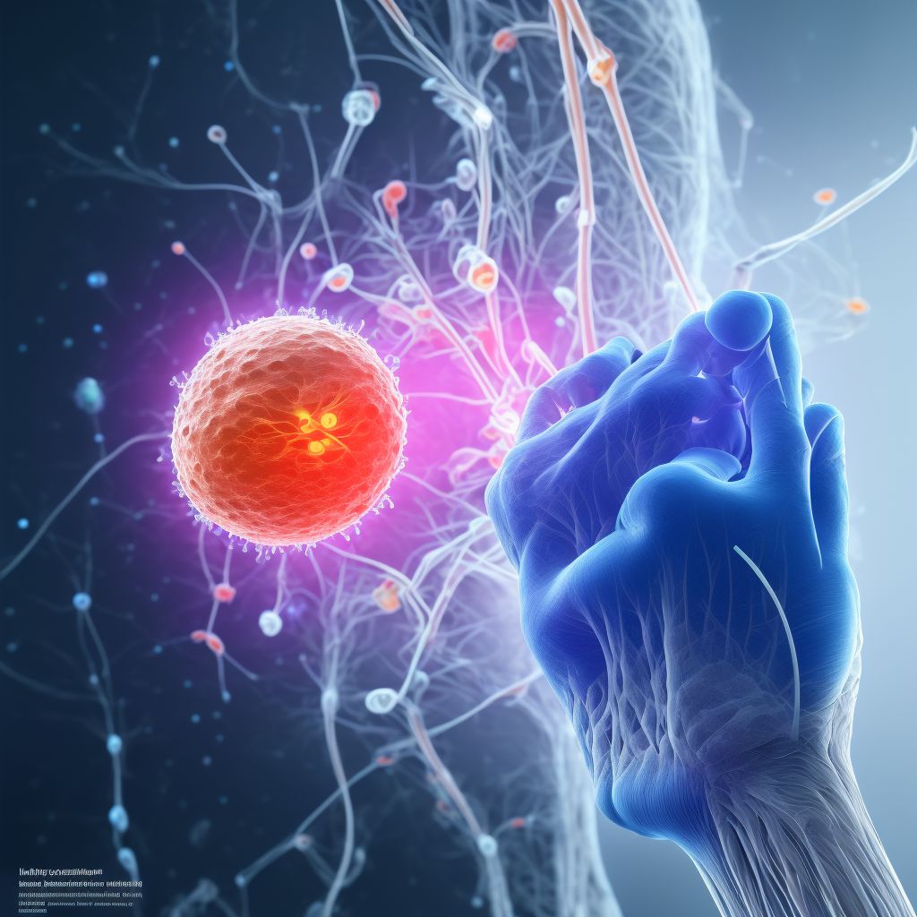 Unspecified injury of intrinsic muscle, fascia and tendon of unspecified thumb at wrist and hand level, initial encounter digital illustration