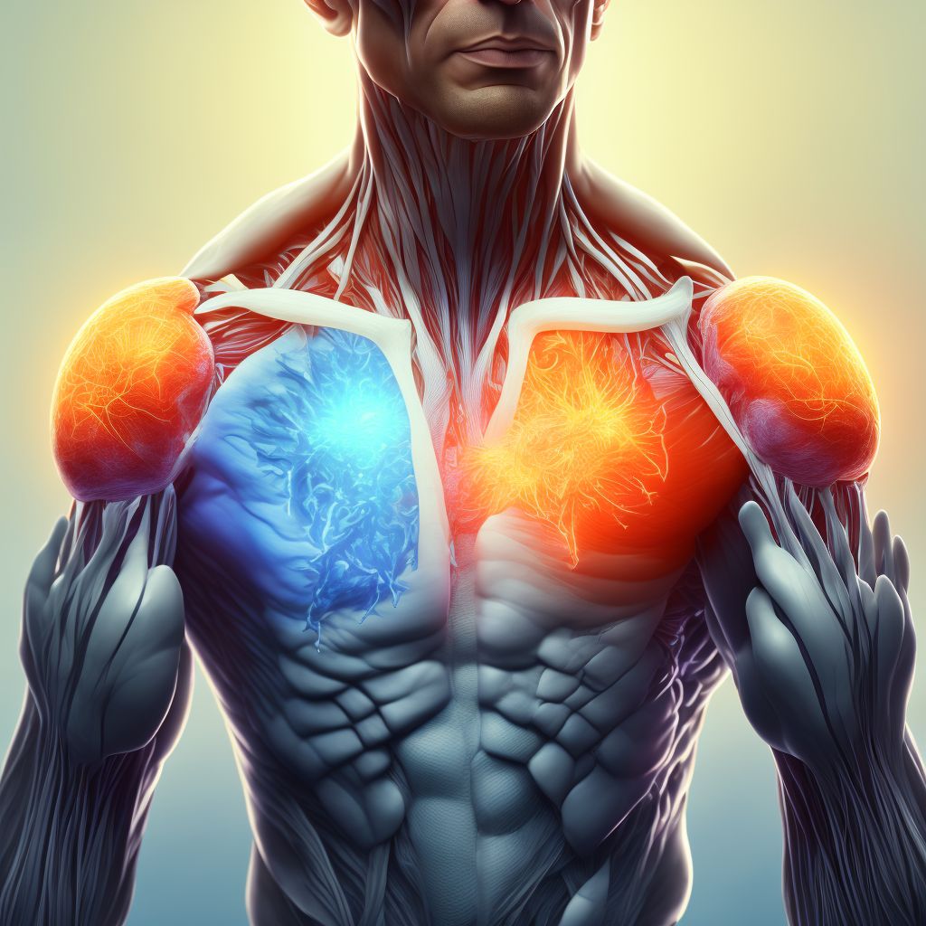 Laceration of intrinsic muscle, fascia and tendon of left thumb at wrist and hand level, initial encounter digital illustration