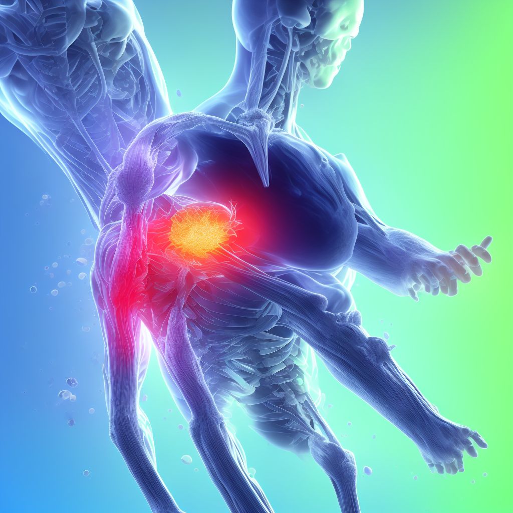 Unspecified injury of intrinsic muscle, fascia and tendon of unspecified finger at wrist and hand level, subsequent encounter digital illustration