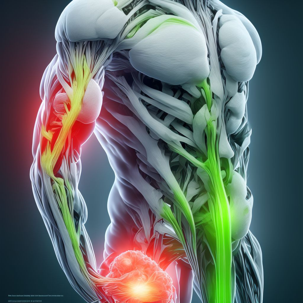 Strain of intrinsic muscle, fascia and tendon of unspecified finger at wrist and hand level, initial encounter digital illustration