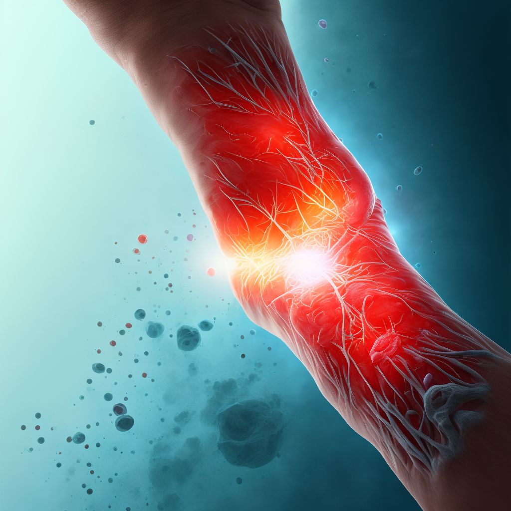 Laceration of intrinsic muscle, fascia and tendon of unspecified finger at wrist and hand level, sequela digital illustration