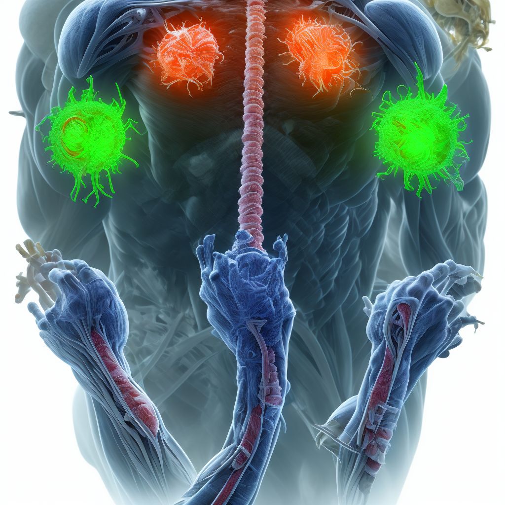 Strain of unspecified muscle, fascia and tendon at wrist and hand level, left hand, initial encounter digital illustration