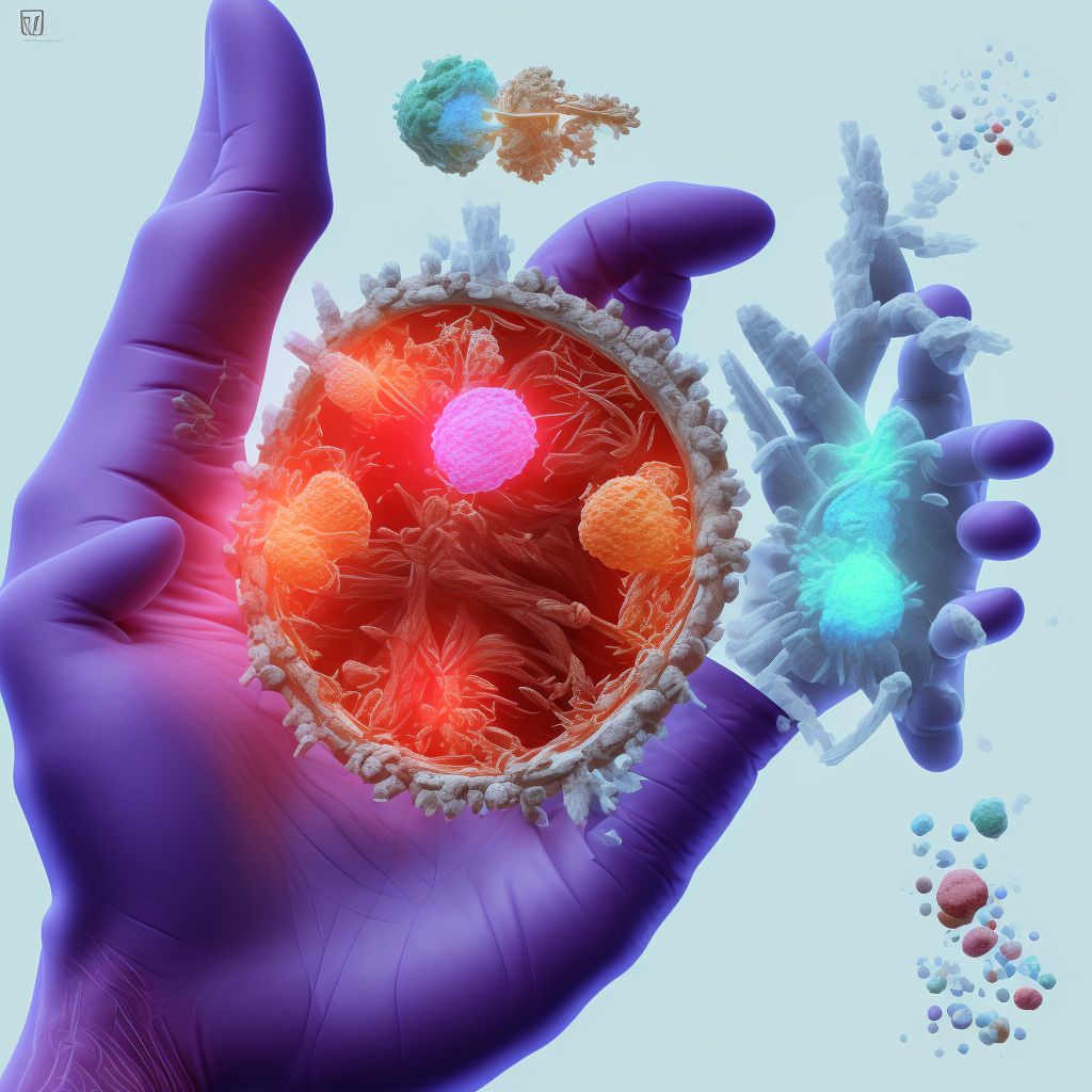 Other injury of unspecified muscle, fascia and tendon at wrist and hand level, left hand, sequela digital illustration