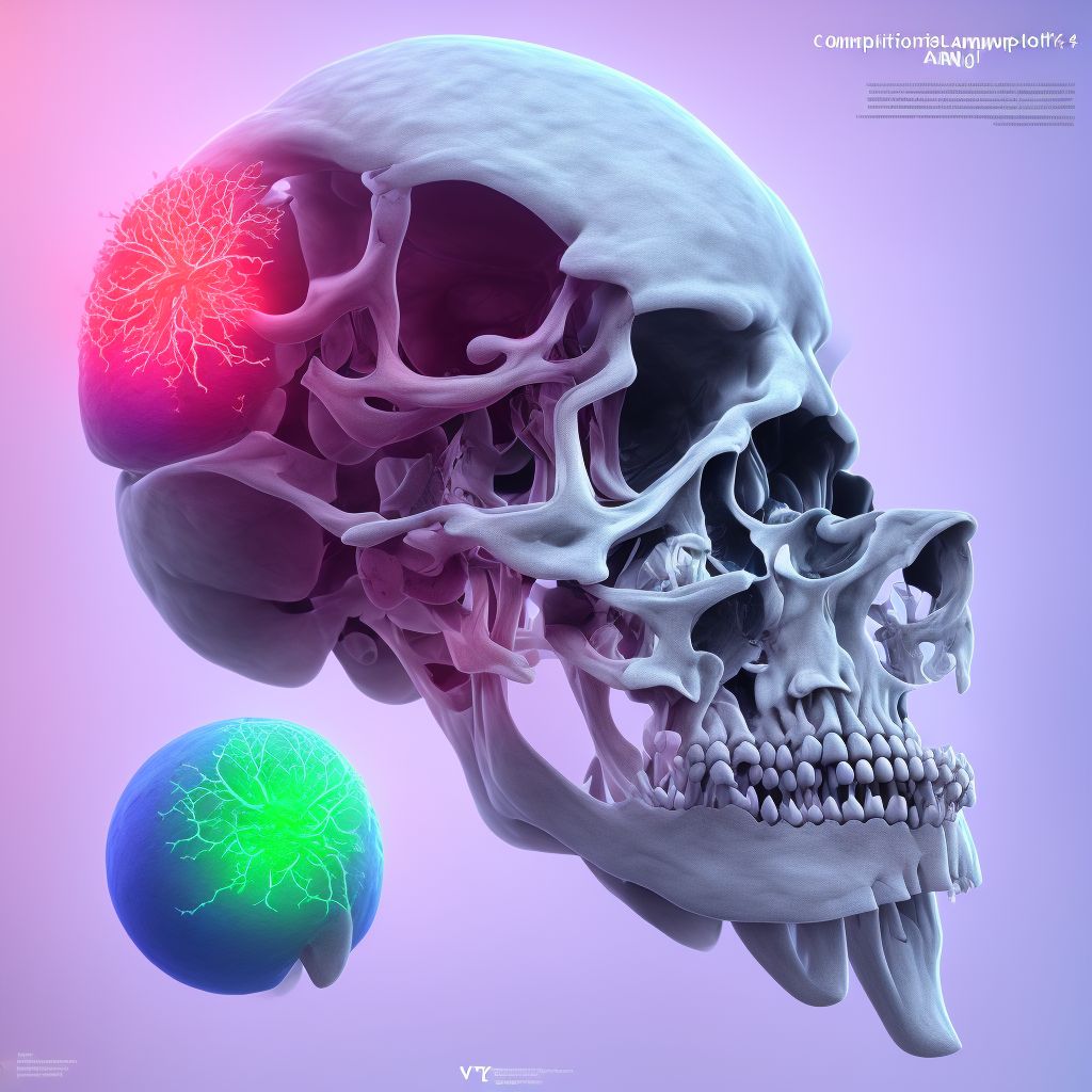 Complete traumatic metacarpophalangeal amputation of left thumb, sequela digital illustration