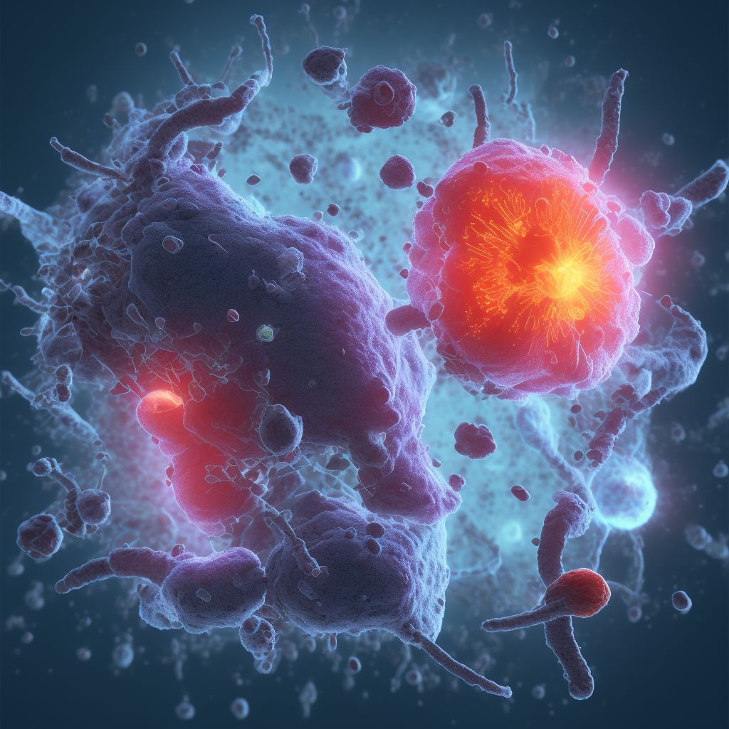 Blister (nonthermal), right thigh, subsequent encounter digital illustration
