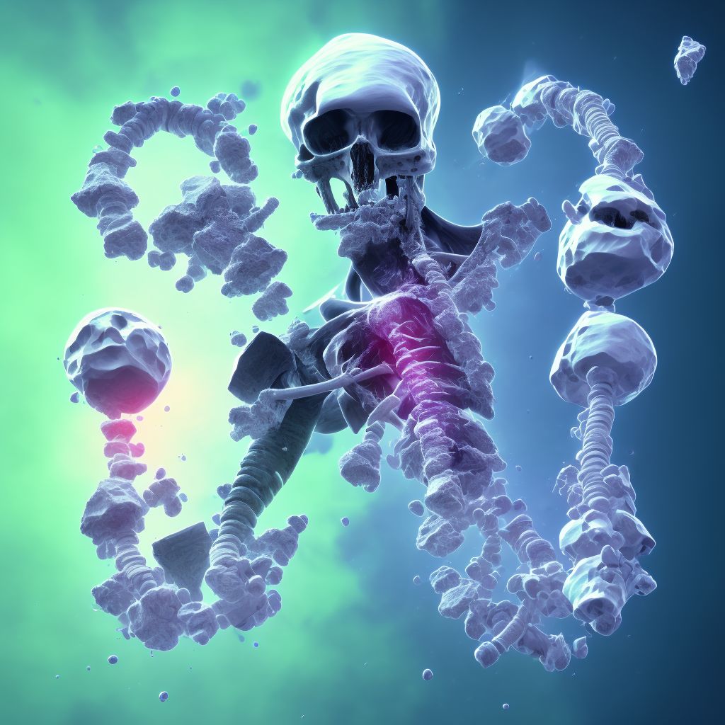 Fracture of unspecified part of neck of right femur, subsequent encounter for open fracture type I or II with routine healing digital illustration