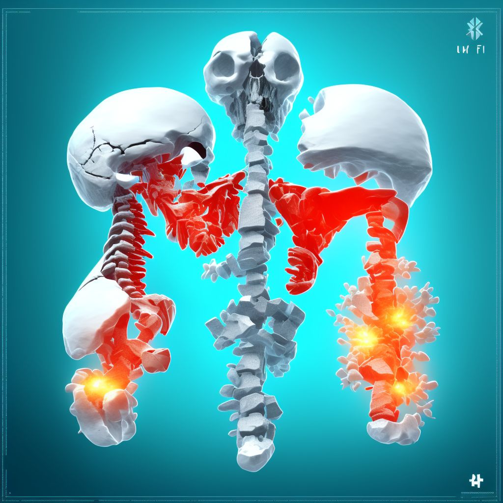 Fracture of unspecified part of neck of left femur, subsequent encounter for open fracture type IIIA, IIIB, or IIIC with nonunion digital illustration