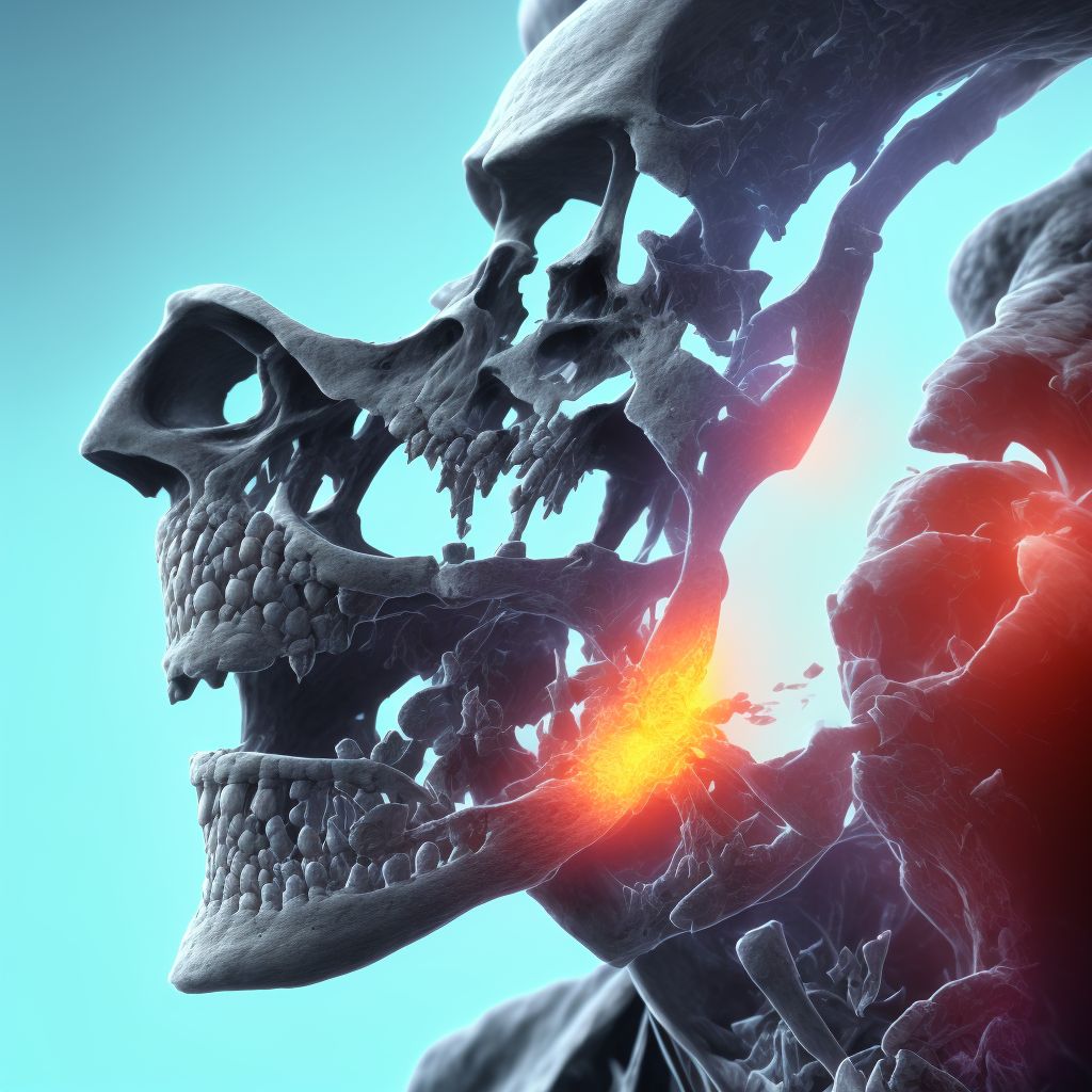 Fracture of unspecified part of neck of unspecified femur, subsequent encounter for closed fracture with delayed healing digital illustration