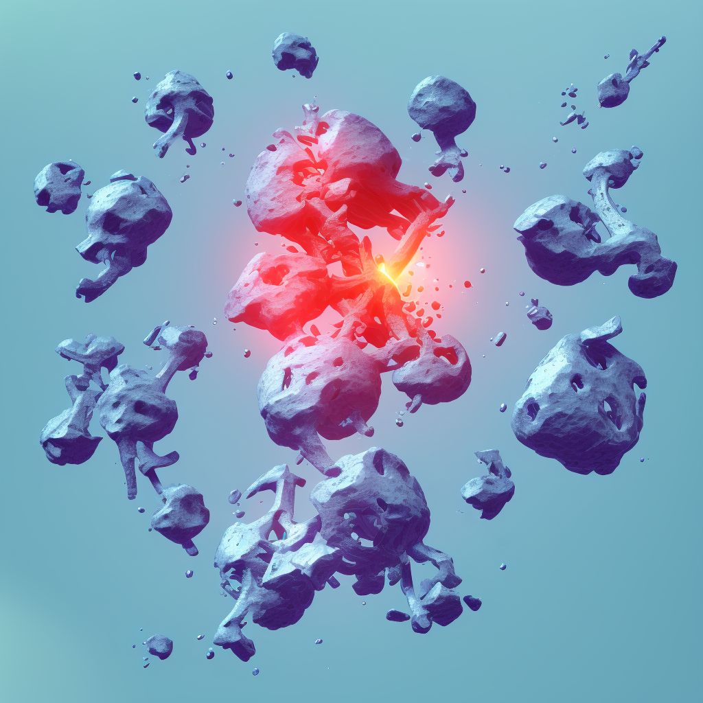 Unspecified intracapsular fracture of left femur, subsequent encounter for open fracture type IIIA, IIIB, or IIIC with nonunion digital illustration