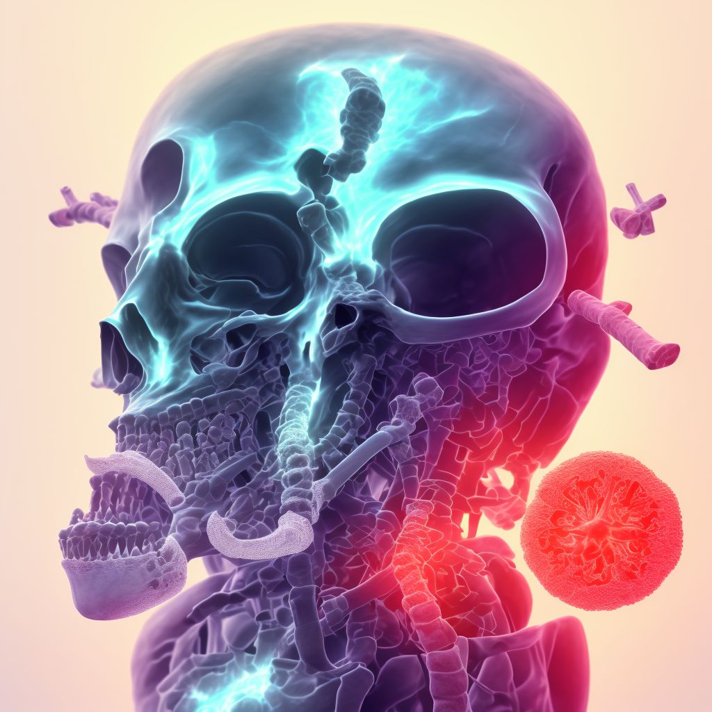 Nondisplaced midcervical fracture of right femur, initial encounter for closed fracture digital illustration