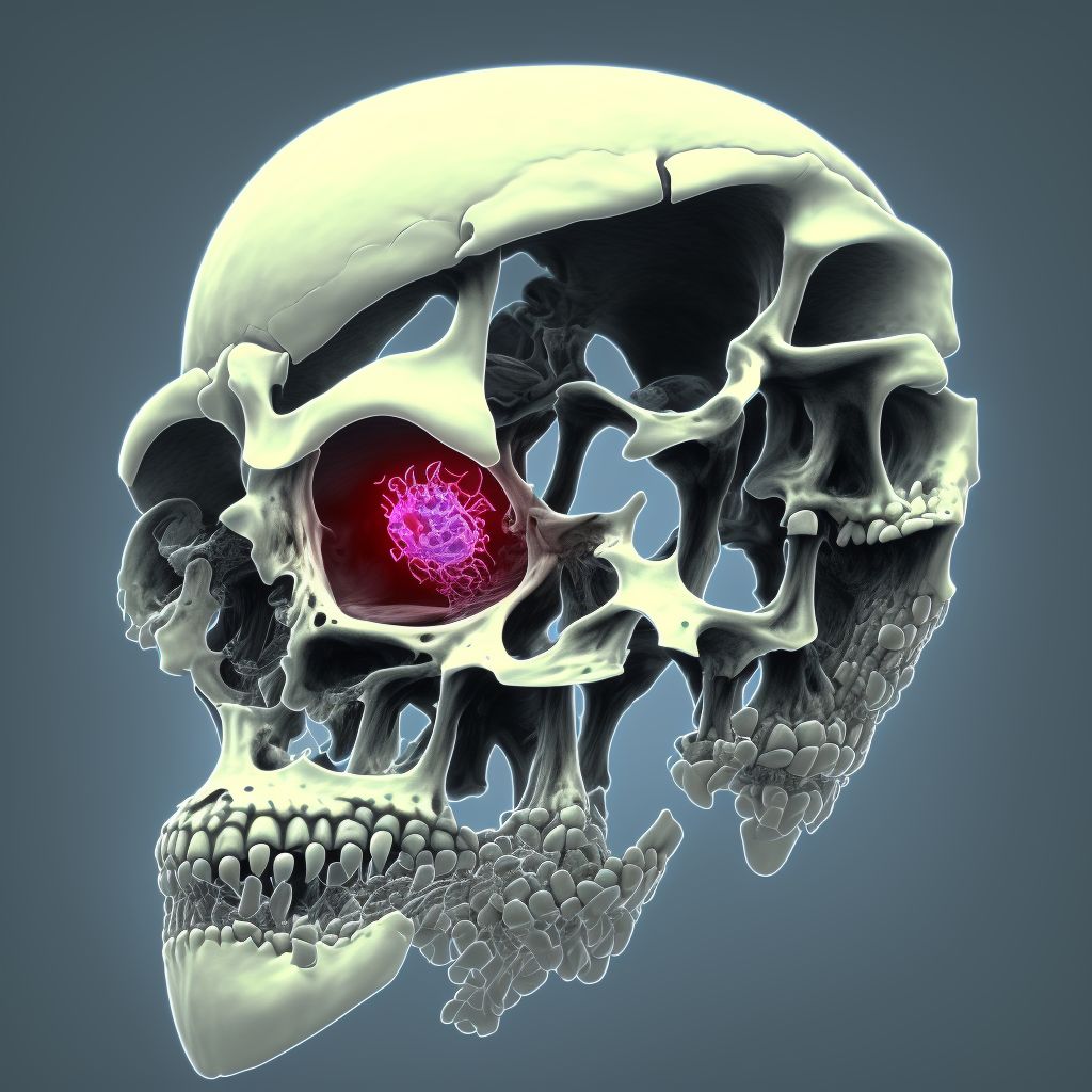 Nondisplaced midcervical fracture of unspecified femur, subsequent encounter for open fracture type IIIA, IIIB, or IIIC with nonunion digital illustration