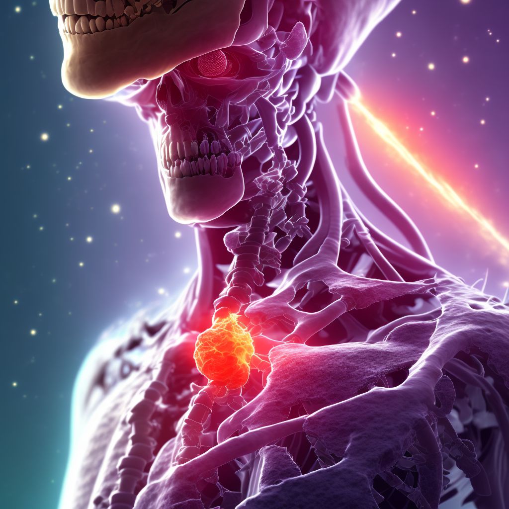 Nondisplaced fracture of base of neck of right femur, subsequent encounter for open fracture type IIIA, IIIB, or IIIC with nonunion digital illustration