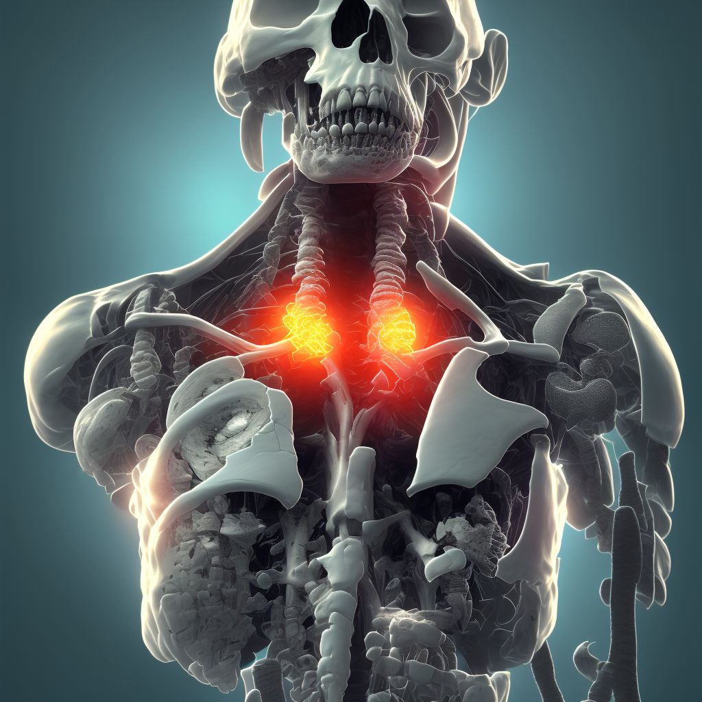 Nondisplaced fracture of base of neck of left femur, subsequent encounter for closed fracture with malunion digital illustration