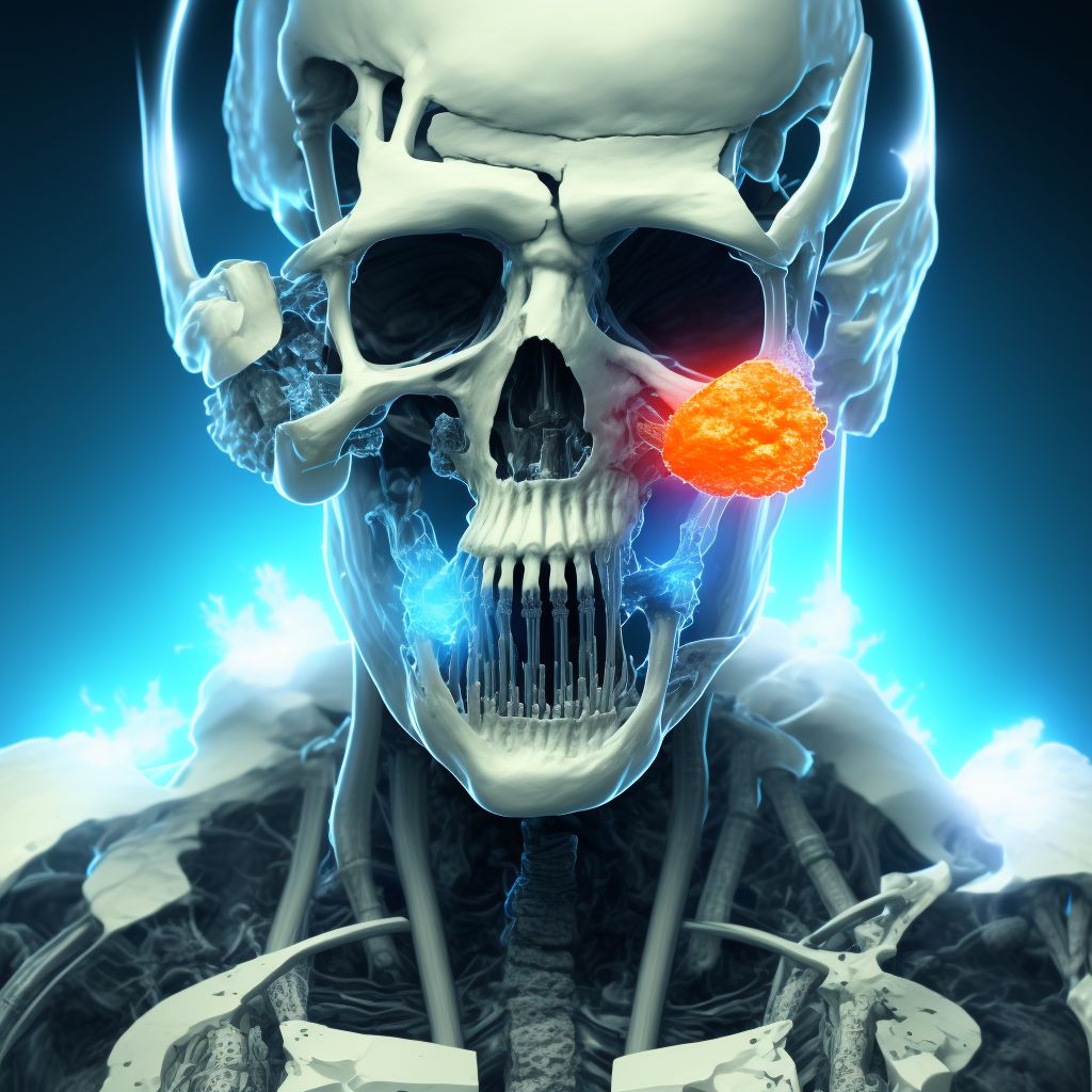 Unspecified fracture of head of right femur, subsequent encounter for closed fracture with routine healing digital illustration