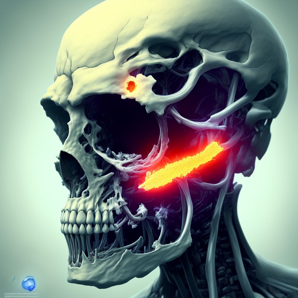 Unspecified fracture of head of right femur, subsequent encounter for open fracture type I or II with routine healing digital illustration