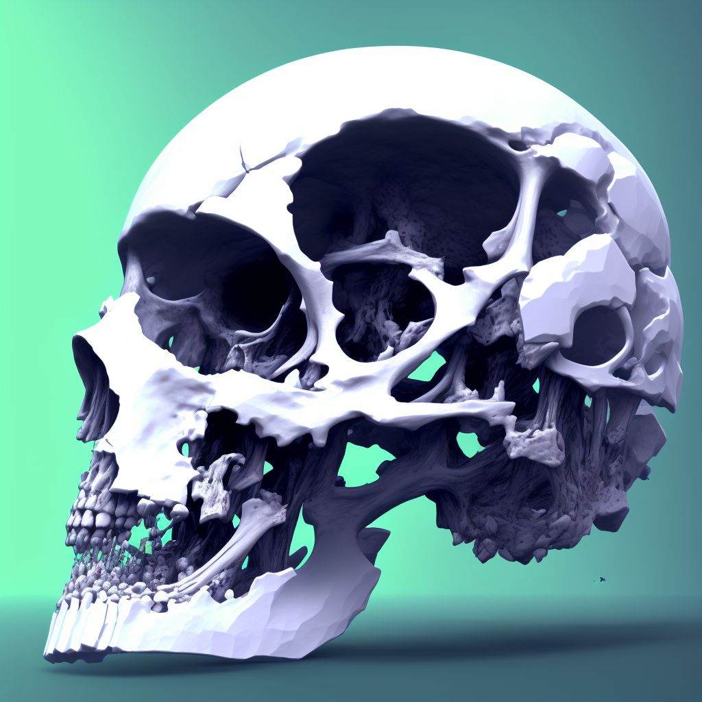 Unspecified fracture of head of right femur, subsequent encounter for open fracture type I or II with nonunion digital illustration