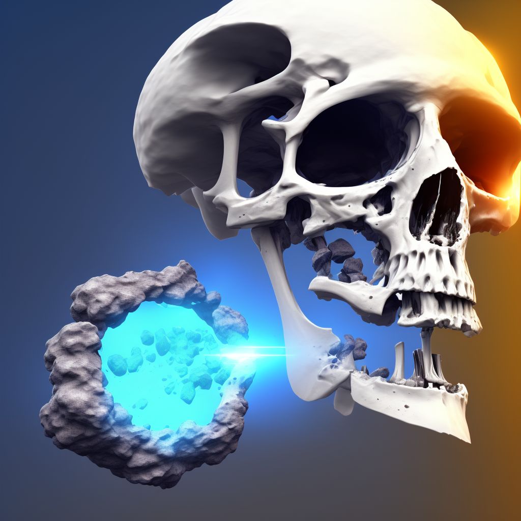 Unspecified fracture of head of left femur, subsequent encounter for closed fracture with routine healing digital illustration