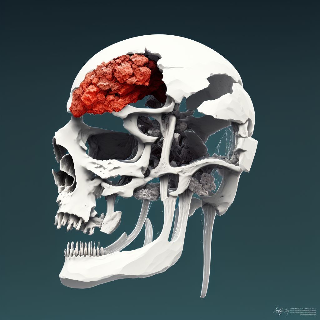 Unspecified fracture of head of left femur, subsequent encounter for open fracture type I or II with delayed healing digital illustration