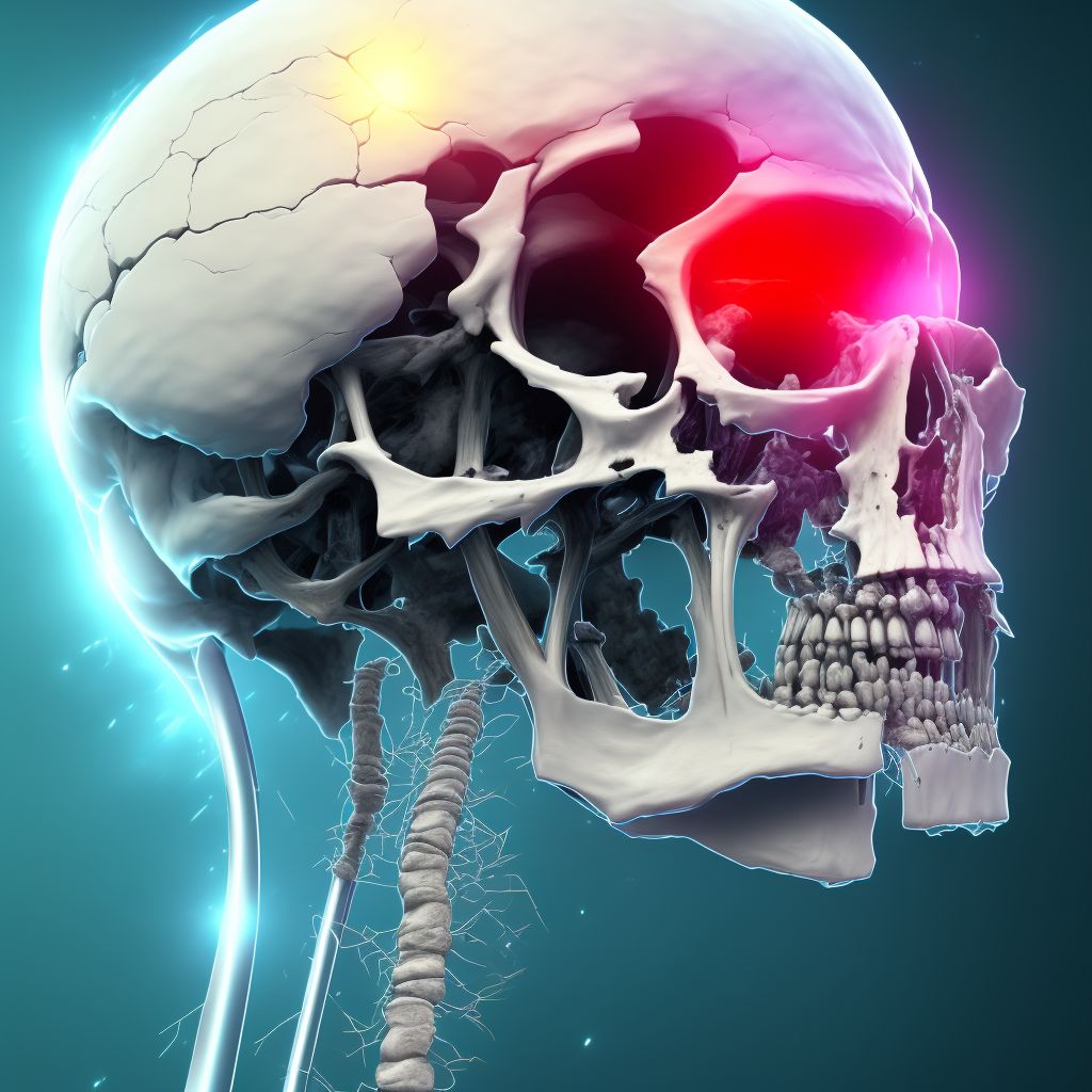 Unspecified fracture of head of left femur, subsequent encounter for open fracture type I or II with nonunion digital illustration