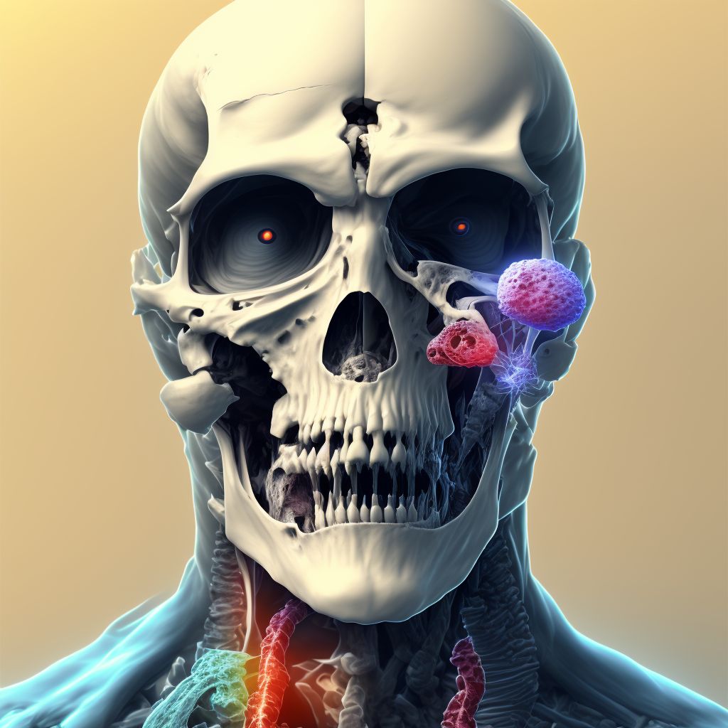 Unspecified fracture of head of unspecified femur, subsequent encounter for open fracture type IIIA, IIIB, or IIIC with nonunion digital illustration