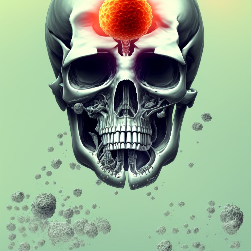 Displaced articular fracture of head of right femur, subsequent encounter for open fracture type I or II with nonunion digital illustration