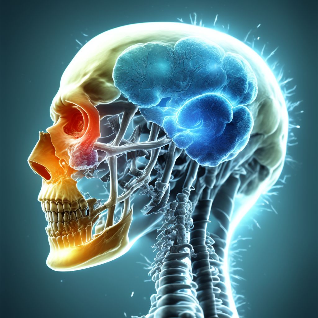 Displaced articular fracture of head of left femur, initial encounter for closed fracture digital illustration