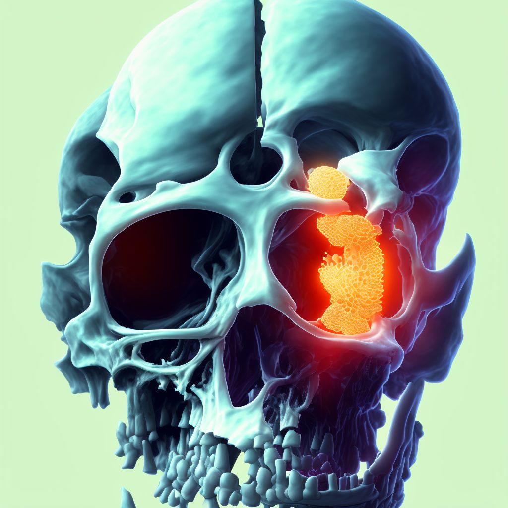 Nondisplaced articular fracture of head of right femur, initial encounter for open fracture type I or II digital illustration