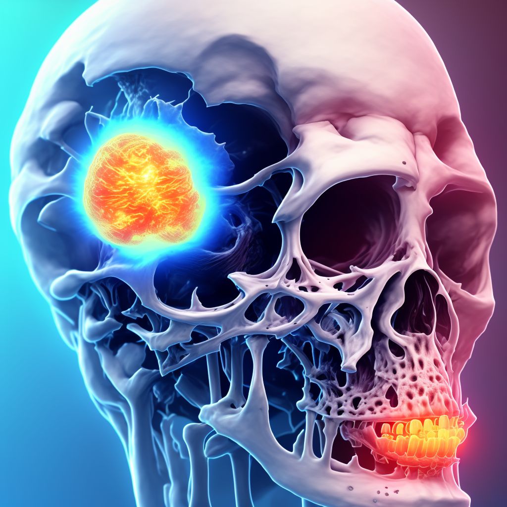 Nondisplaced articular fracture of head of right femur, subsequent encounter for open fracture type IIIA, IIIB, or IIIC with nonunion digital illustration