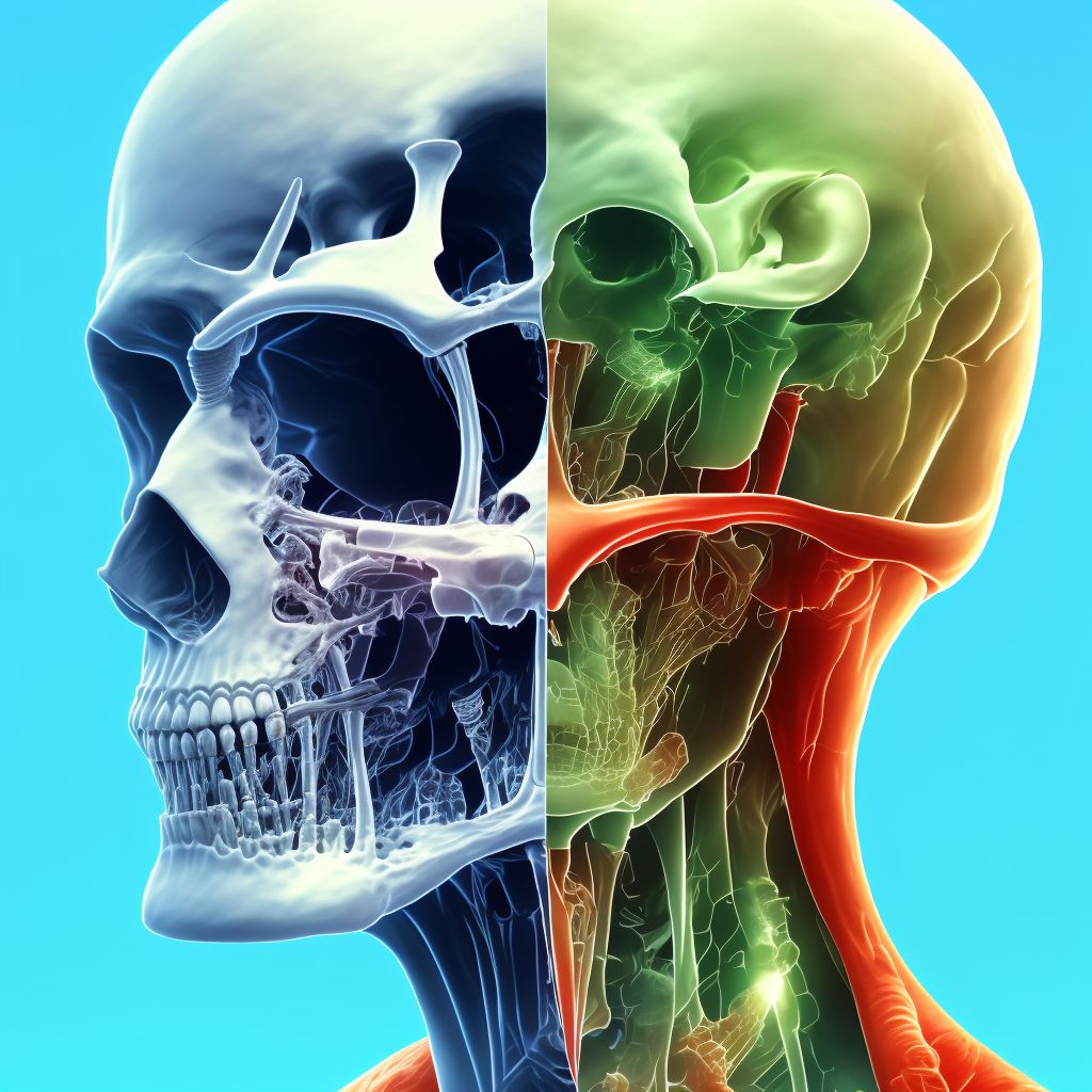 Nondisplaced articular fracture of head of left femur, initial encounter for closed fracture digital illustration