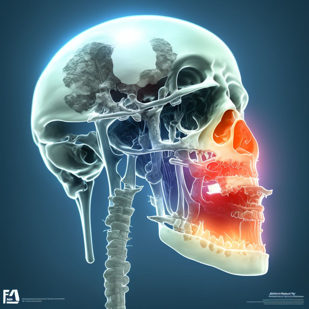 Nondisplaced articular fracture of head of left femur, initial encounter for open fracture type IIIA, IIIB, or IIIC digital illustration