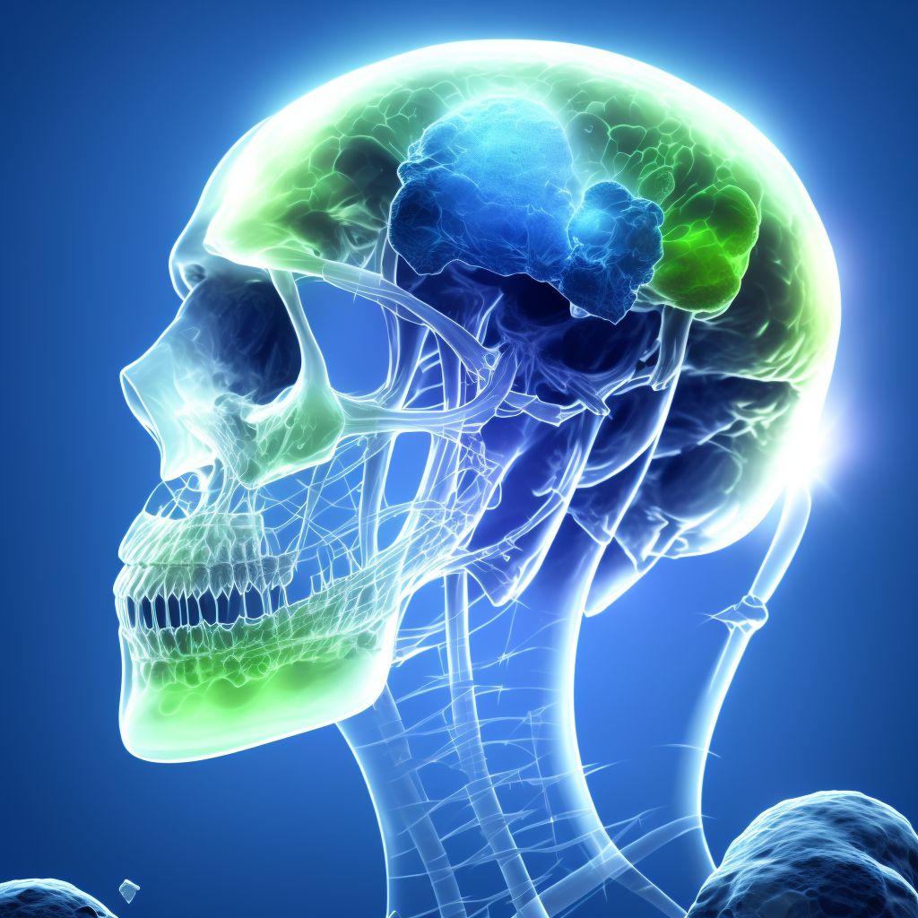 Nondisplaced articular fracture of head of left femur, subsequent encounter for closed fracture with nonunion digital illustration