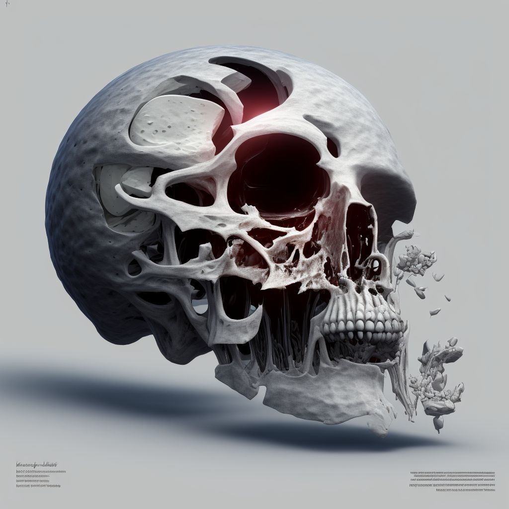 Nondisplaced articular fracture of head of unspecified femur, initial encounter for open fracture type I or II digital illustration