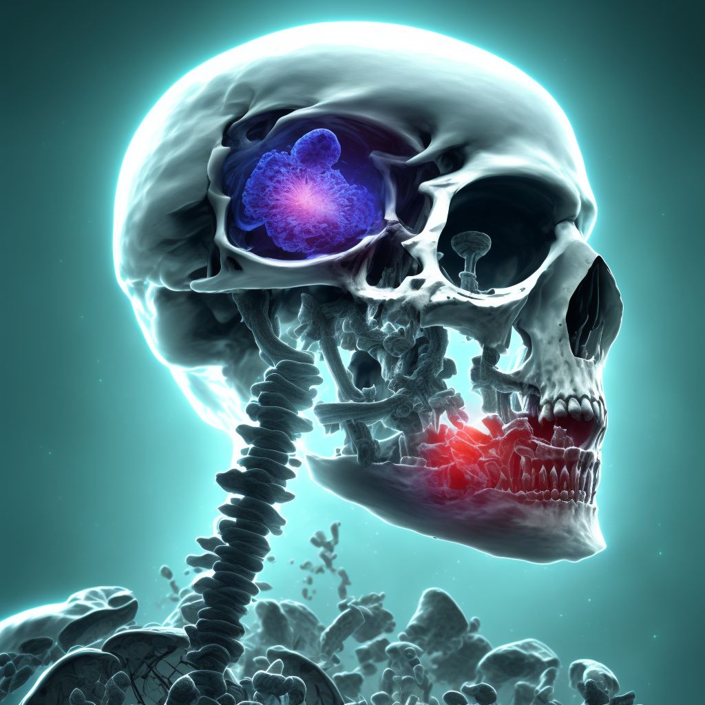 Other fracture of head and neck of left femur, subsequent encounter for open fracture type I or II with malunion digital illustration