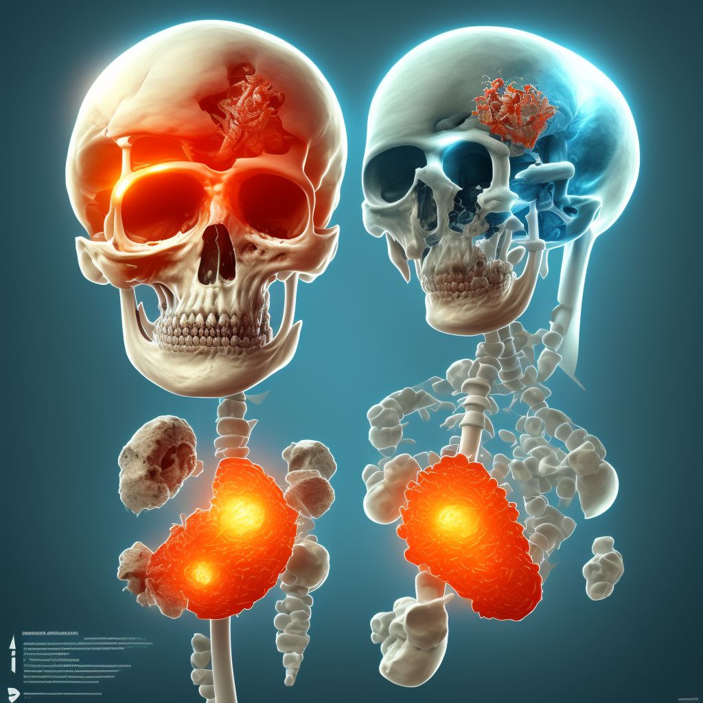 Other fracture of head and neck of left femur, sequela digital illustration