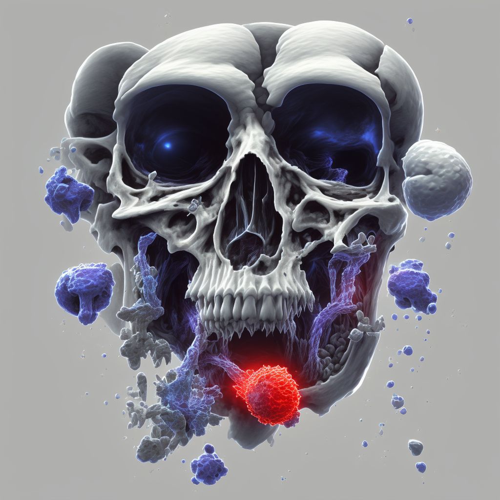 Other fracture of head and neck of unspecified femur, initial encounter for open fracture type I or II digital illustration