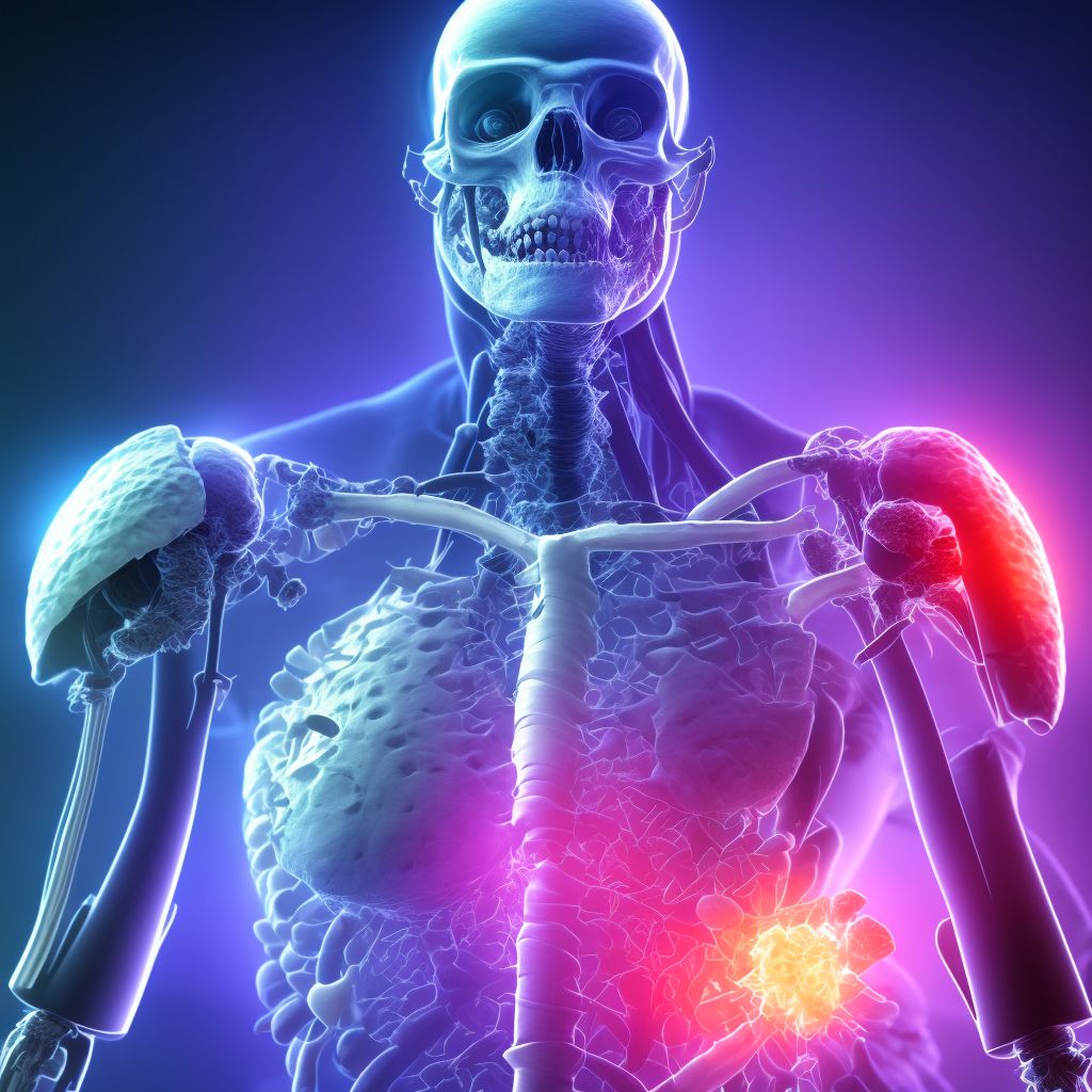 Nondisplaced fracture of greater trochanter of right femur, subsequent encounter for open fracture type I or II with routine healing digital illustration