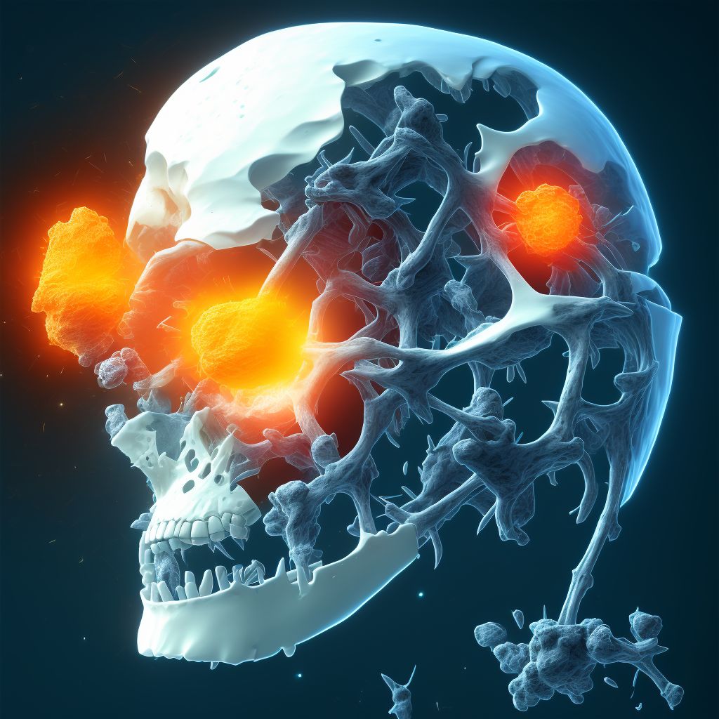 Nondisplaced fracture of greater trochanter of unspecified femur, subsequent encounter for open fracture type I or II with routine healing digital illustration