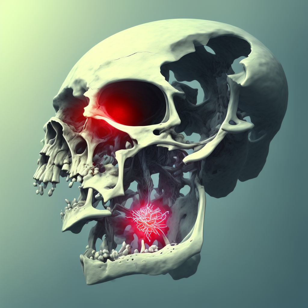 Displaced unspecified condyle fracture of lower end of left femur, sequela digital illustration