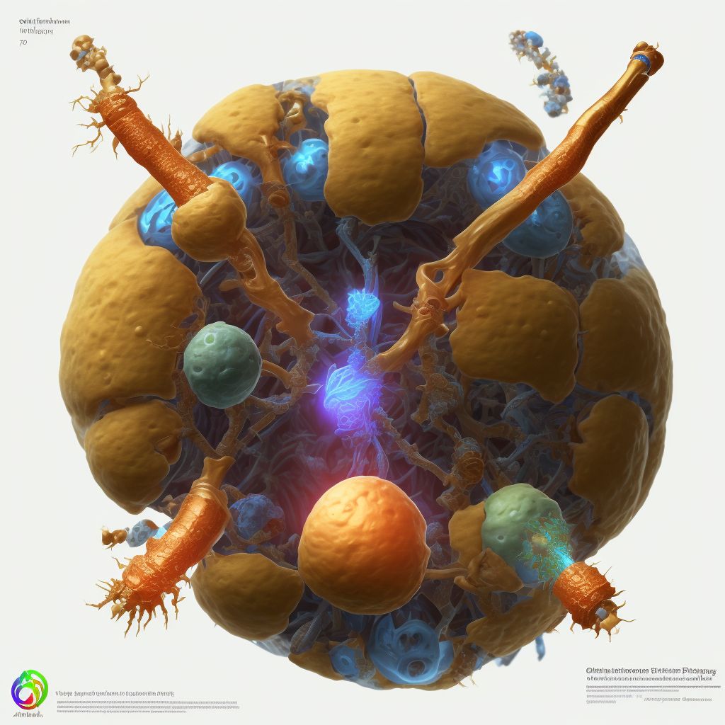 Obturator dislocation of right hip, sequela digital illustration