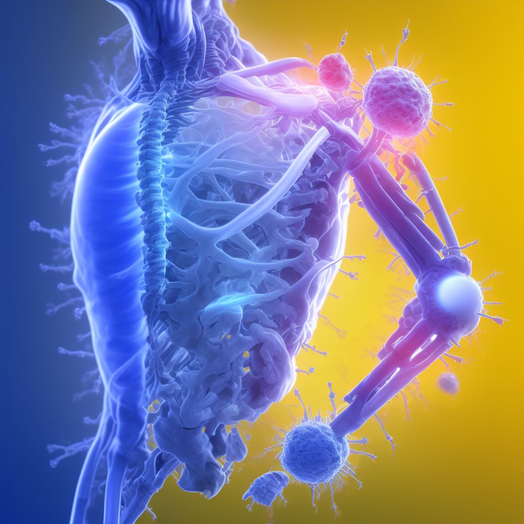 Injury of unspecified nerve at hip and thigh level, right leg, subsequent encounter digital illustration