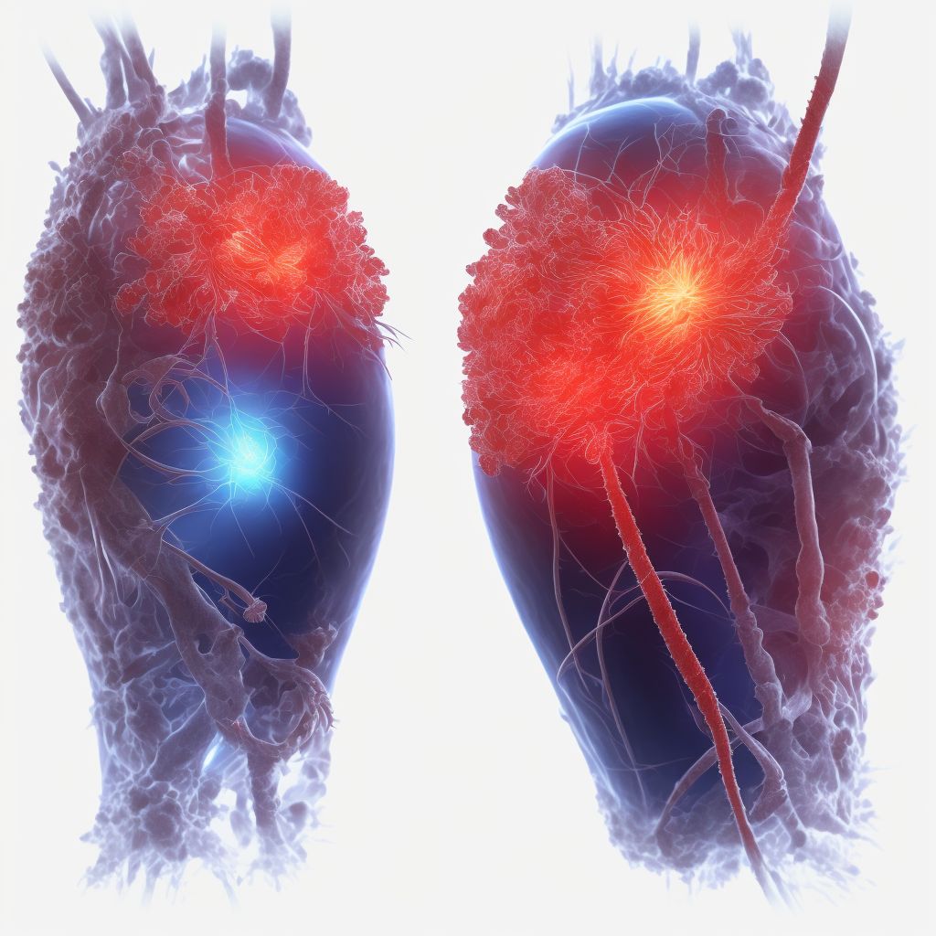 Other specified injury of femoral artery, left leg, initial encounter digital illustration