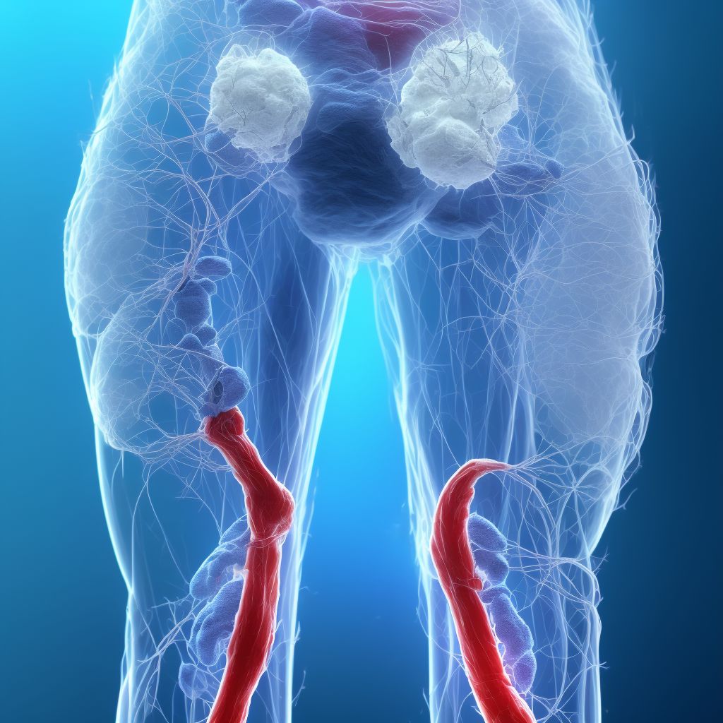 Other specified injury of greater saphenous vein at hip and thigh level, right leg, subsequent encounter digital illustration