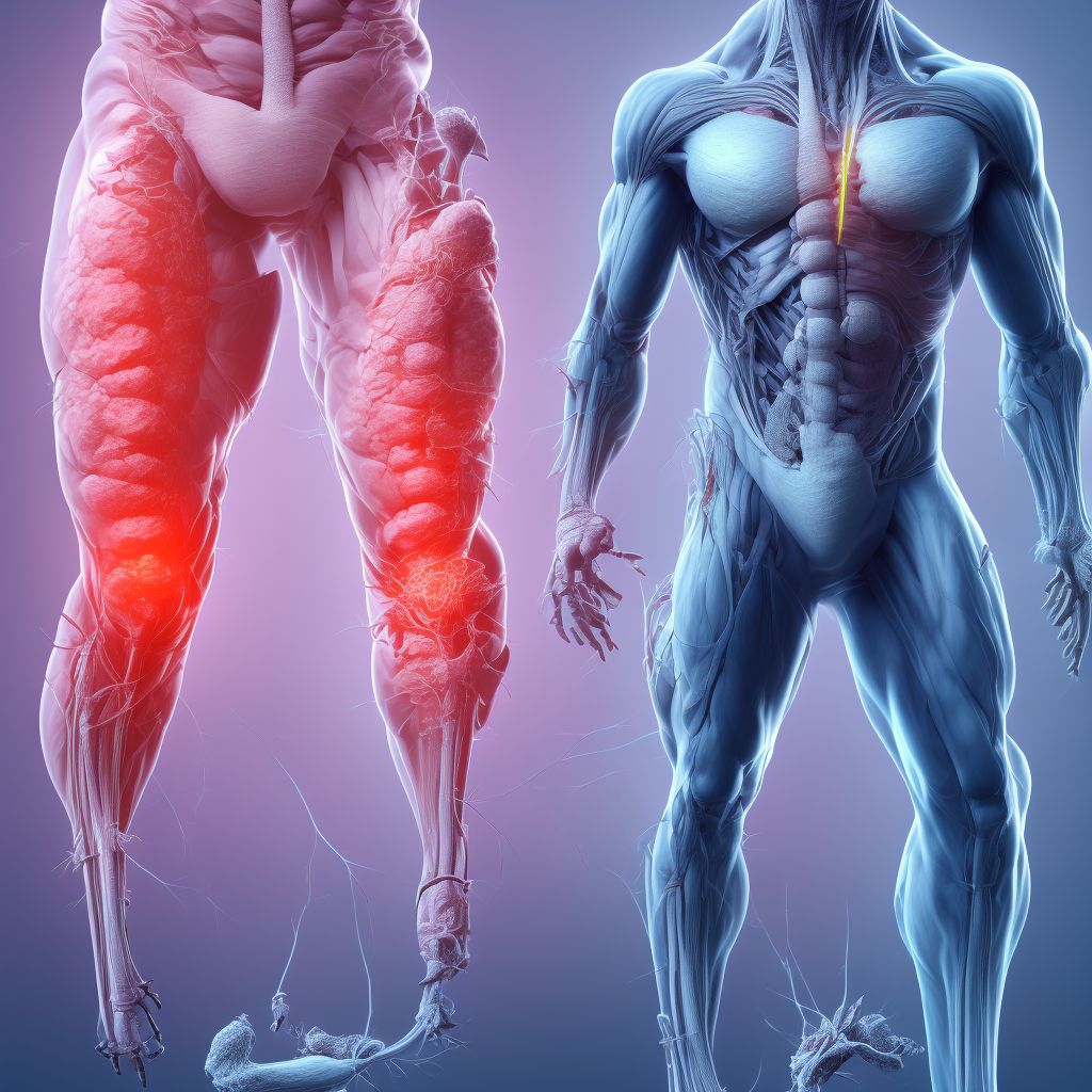 Other specified injury of greater saphenous vein at hip and thigh level, unspecified leg, initial encounter digital illustration