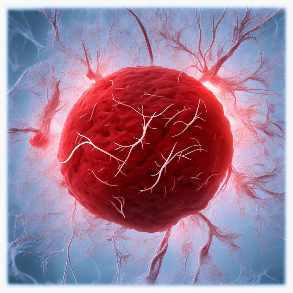 Unspecified injury of other blood vessels at hip and thigh level, unspecified leg, sequela digital illustration