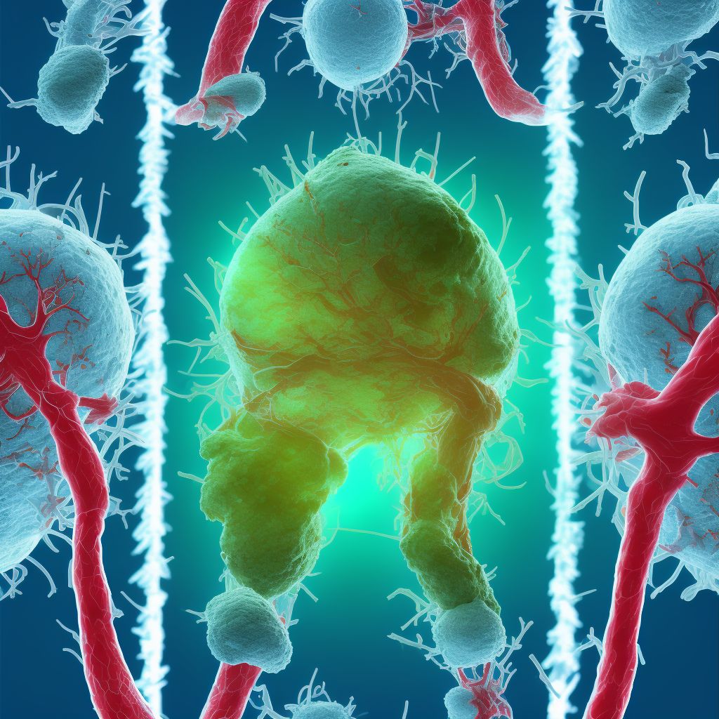 Laceration of other blood vessels at hip and thigh level, left leg, initial encounter digital illustration