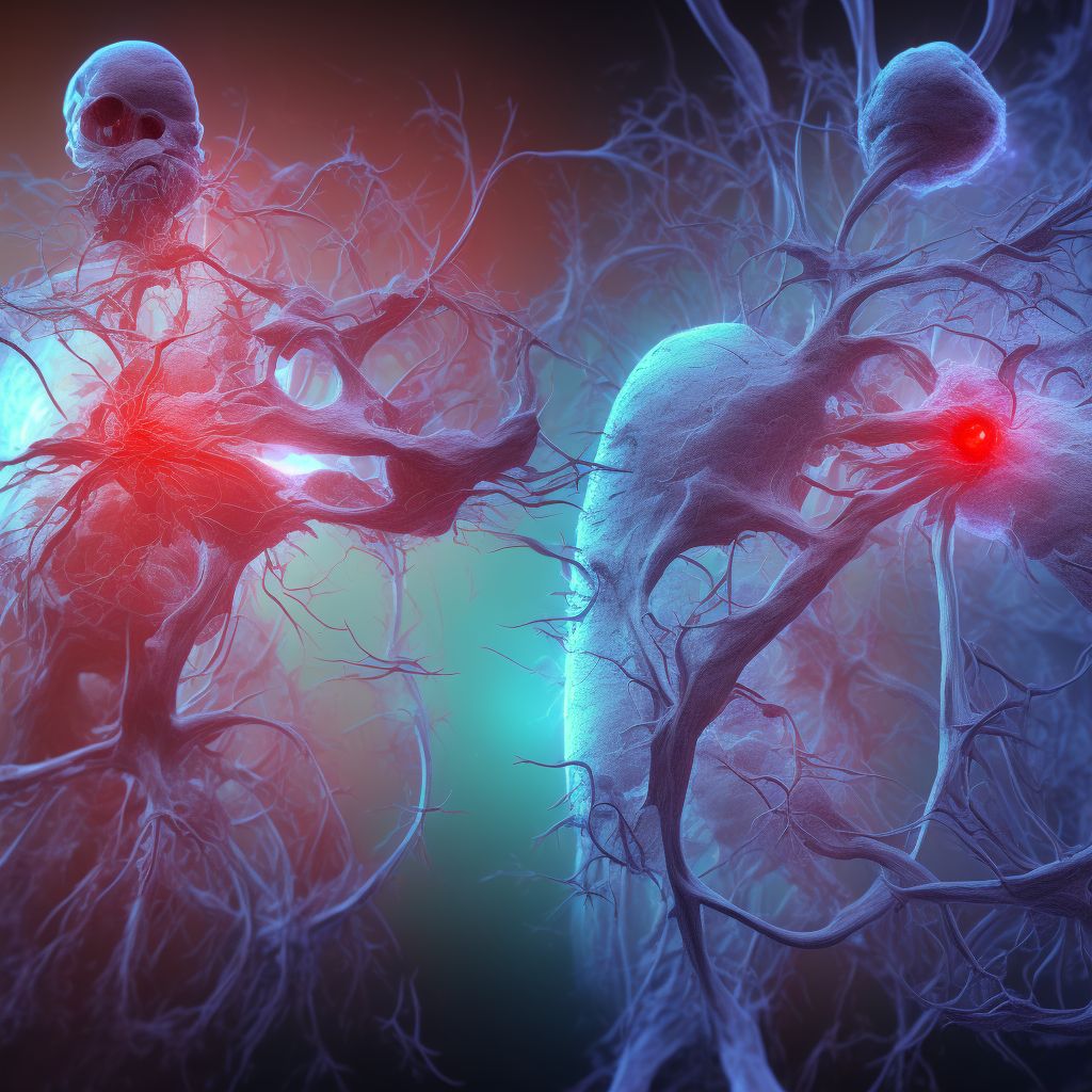 Other specified injury of other blood vessels at hip and thigh level, right leg, subsequent encounter digital illustration