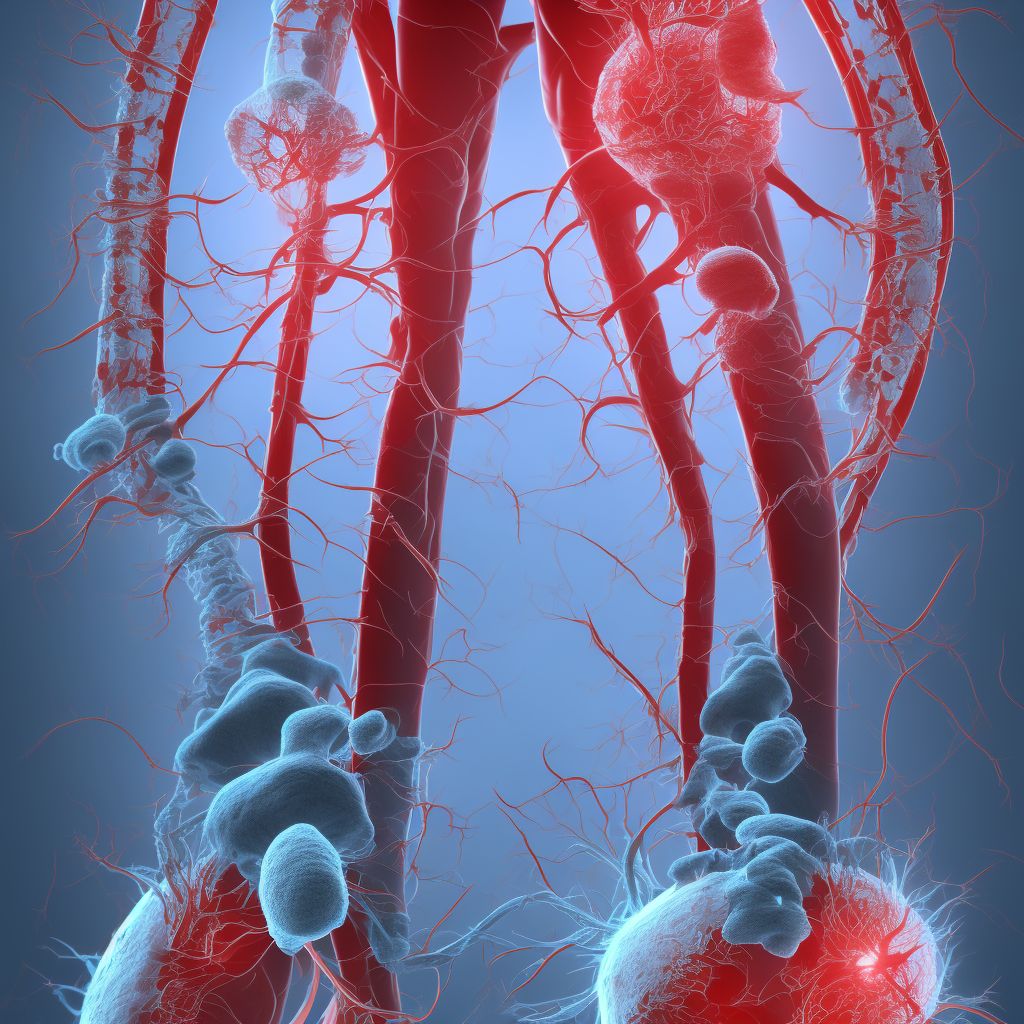 Other specified injury of other blood vessels at hip and thigh level, left leg, sequela digital illustration