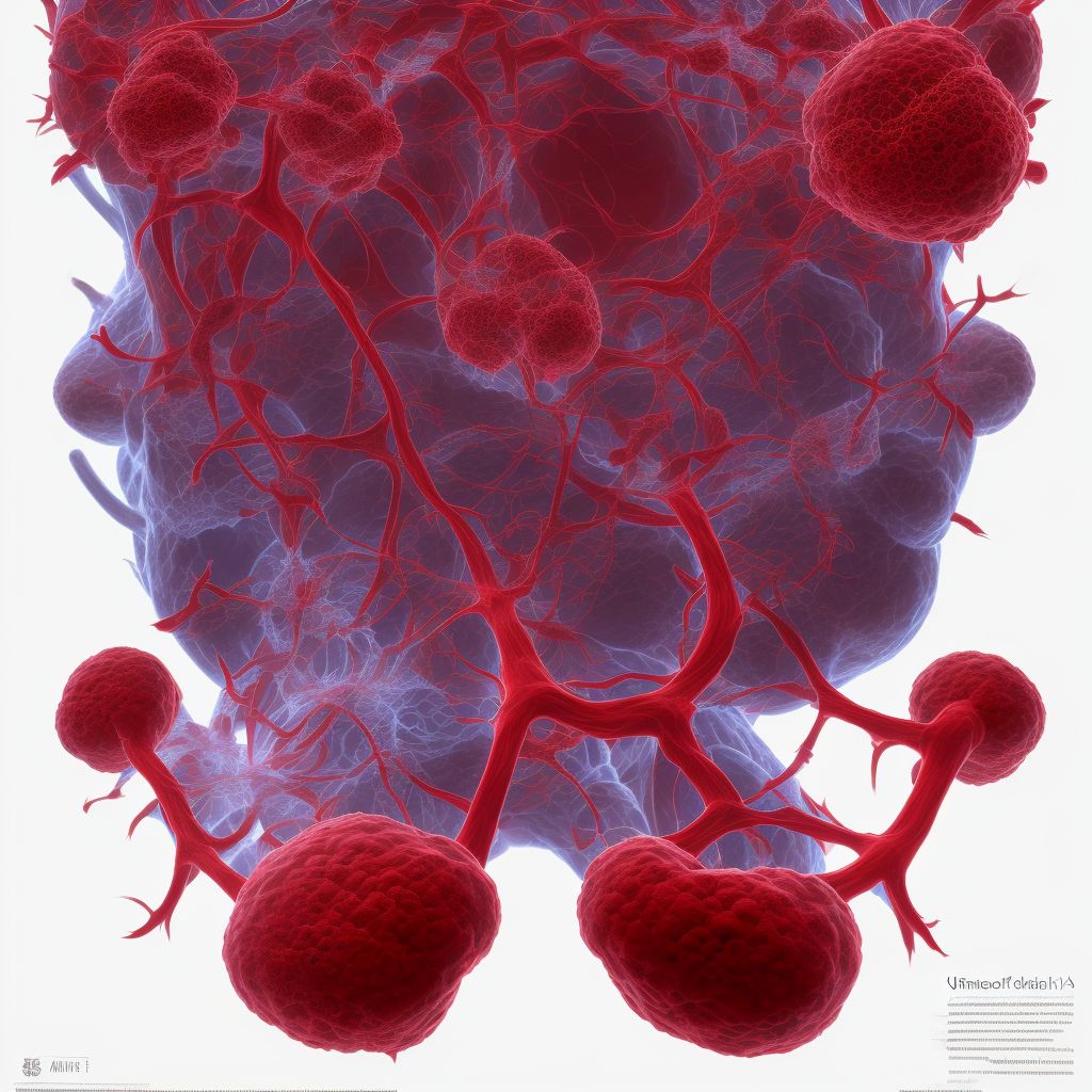 Other specified injury of other blood vessels at hip and thigh level, unspecified leg, sequela digital illustration