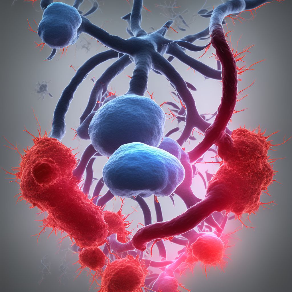 Laceration of unspecified blood vessel at hip and thigh level, unspecified leg, initial encounter digital illustration